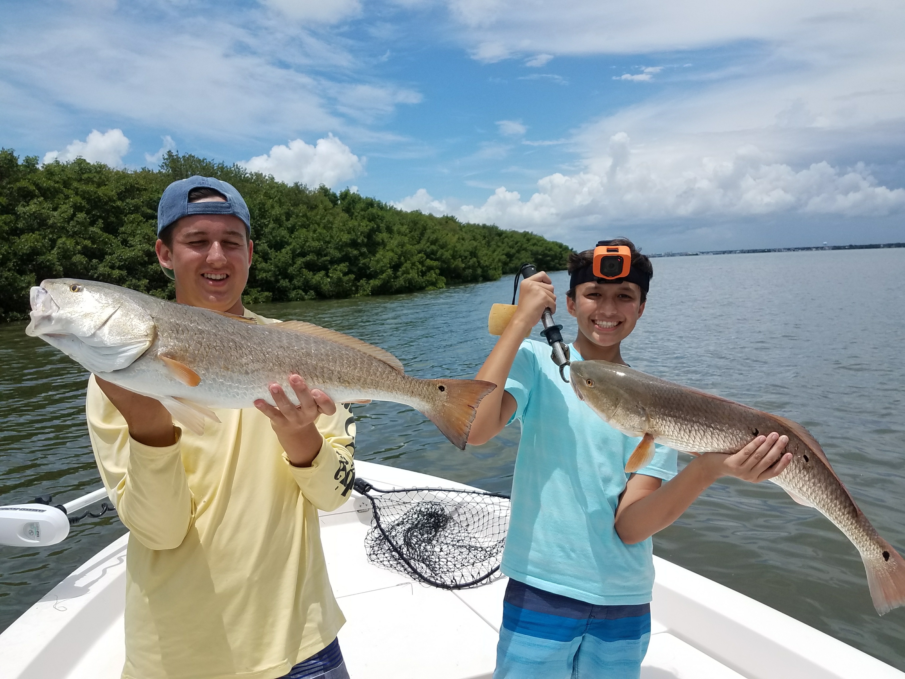 Double redfish while fishing Honeymoon island, dunedin fl